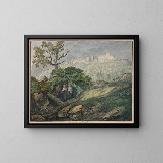 Ruine de Frankenstein en hiver - Carl Philipp Fohr — framed artwork on a wall