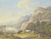 Mountain landscape painting with a lake - Carl Philipp Schallhas — artwork view