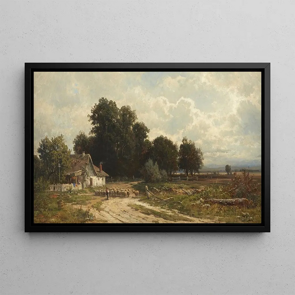 the Farm near Rockaway, Morris County, New Jersey - Carl Philipp Weber — framed artwork on a wall