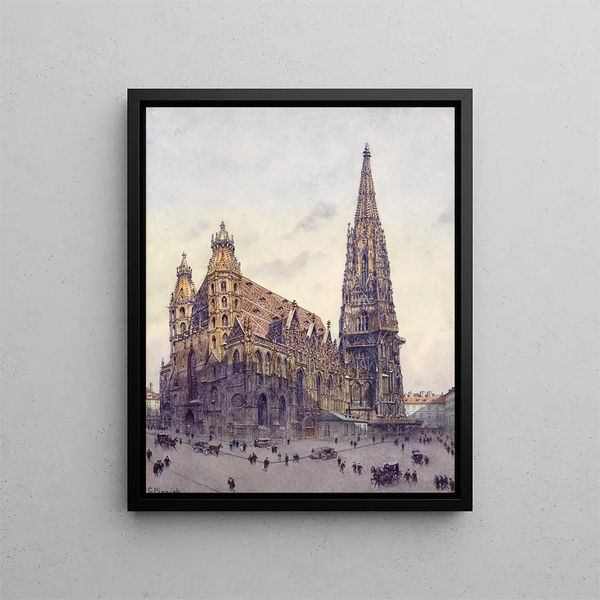 Stephanskirche in Vienna - Carl Pippich — framed artwork on a wall