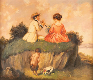 a Couple in love and playful fauna - Carl Plückebaum — artwork view