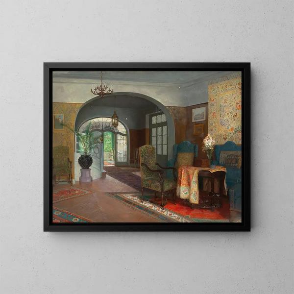 an interior - Carl Probst — framed artwork on a wall
