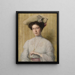 Portrait of Gisela Probst - Carl Probst — framed artwork on a wall