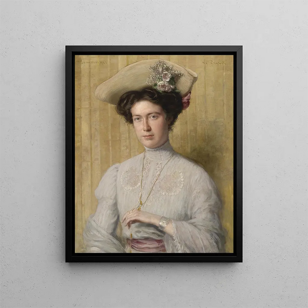 Portrait of Gisela Probst - Carl Probst — framed artwork on a wall