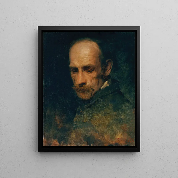 Study of the Head - Carl Probst — framed artwork on a wall