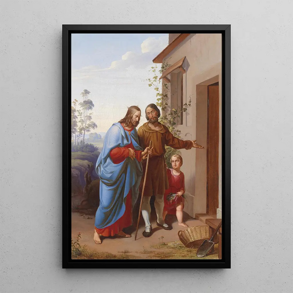 Reproduction of the painting Christ as Guest - Carl Rahl