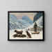 A Greenlander resting near his dog - Carl Rasmussen — framed artwork on a wall