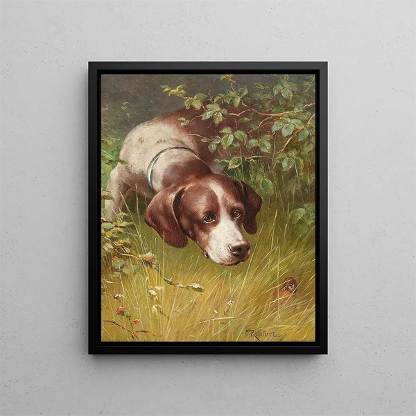 A Little Friend - Carl Reichert — framed artwork on a wall