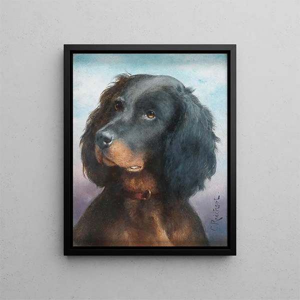 A questioning look - Carl Reichert — framed artwork on a wall