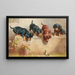 Curious Dachshund Puppies and a Frog - Carl Reichert — framed artwork on a wall