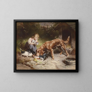 Dinner party - Carl Reichert — framed artwork on a wall