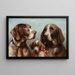 Family of German pointers - Carl Reichert — framed artwork on a wall