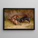 Hunting Game Painting - Carl Reichert — framed artwork on a wall