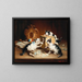 Playful kittens - Carl Reichert — framed artwork on a wall