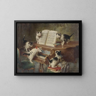 The kitten recital - Carl Reichert — framed artwork on a wall