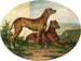 Two Great Danes in a Vast Landscape - Carl Reichert — artwork view