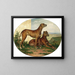 Two Great Danes in a Vast Landscape - Carl Reichert — framed artwork on a wall