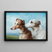 Two Greyhounds - Carl Reichert — framed artwork on a wall