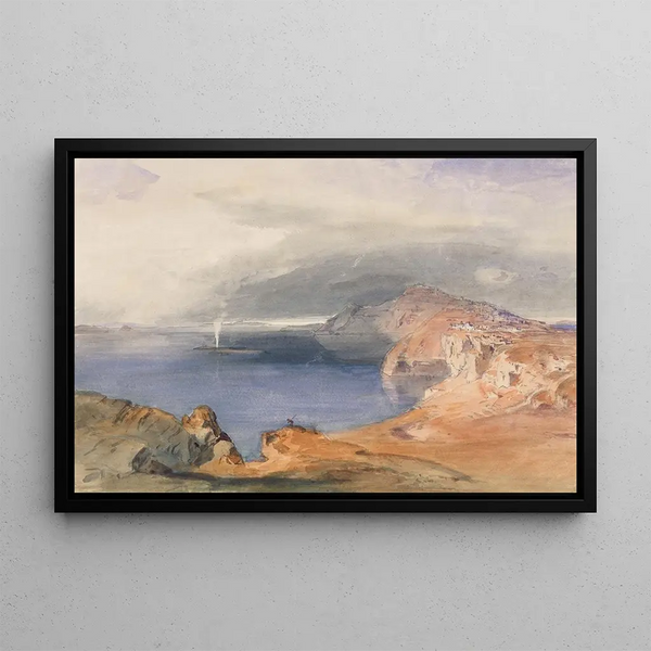 Santorini Painting - Carl Rottmann — framed artwork on a wall