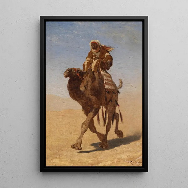 Cavalier de chameau - Carl Rudolf Huber — framed artwork on a wall