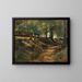 A farm on a country road - Carl Schuch — framed artwork on a wall
