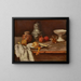 Ginger jar with half orange - Carl Schuch — framed artwork on a wall