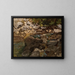 Mountain stream with rocks - Carl Schuch — framed artwork on a wall