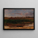 Champ de Roseaux avec Barque, Ferch au Schwielowsee - Carl Schuch — framed artwork on a wall