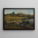 Landscape of Reeds at Schwielowsee with Ducks - Carl Schuch — framed artwork on a wall