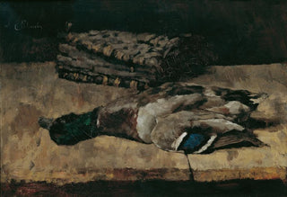 Nature Morte with Wild Duck and Hunting Bag I - Carl Schuch — artwork view
