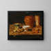 Nature morte avec un plat blanc - Carl Schuch — framed artwork on a wall