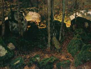 Interior forest painting near the Saut du Doubs - Carl Schuch — artwork view