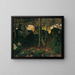 Interior forest painting near the Saut du Doubs - Carl Schuch — framed artwork on a wall