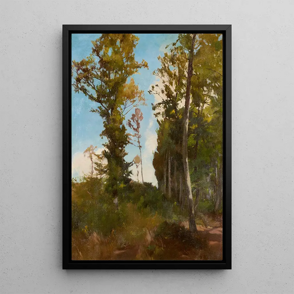 Clearing near Purkersdorf - Carl Schuch — framed artwork on a wall