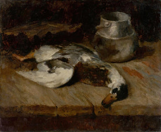 Wild duck and tin box - Carl Schuch — artwork view