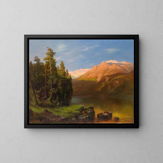 Landscape at Twilight - Carl Schweninger — framed artwork on a wall
