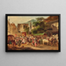 Pilgrims of Mariazell Resting in Kapfenberg - Carl Schweninger — framed artwork on a wall