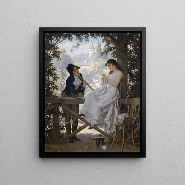 The Meeting - Carl Schweninger Jr — framed artwork on a wall