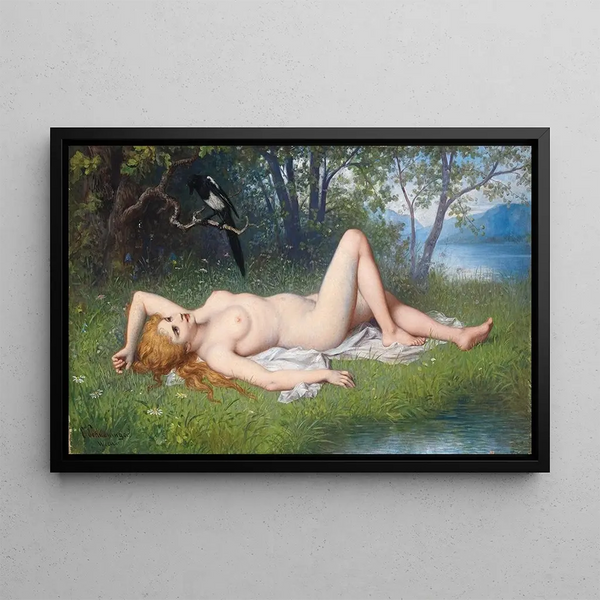 The Magpie - Carl Schweninger Jr — framed artwork on a wall