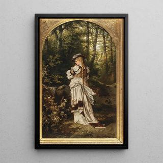 Reproduction of the painting La Source de la forêt - Carl Schweninger Jr