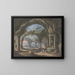Interior of a cave supported by columns with, in a niche, a large vase - Carl Sebastian von Bemmel — framed artwork on a wall