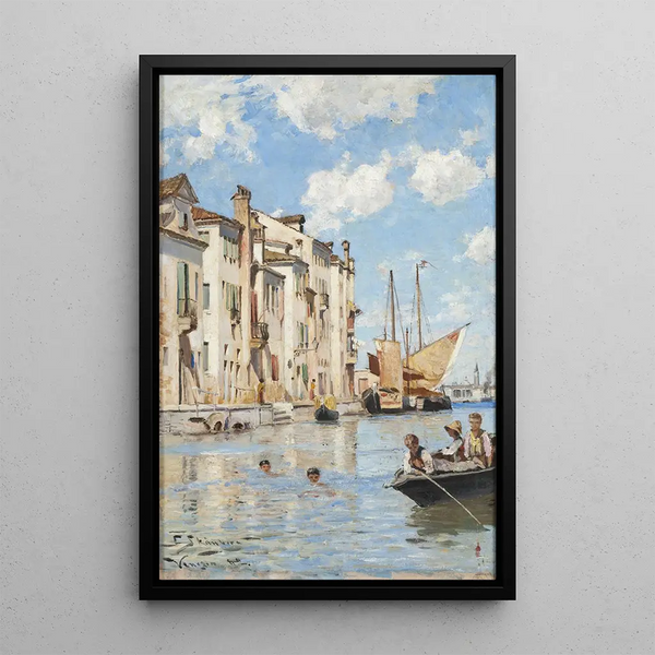 Reproduction of the painting Children bathing painting - Carl Skånberg