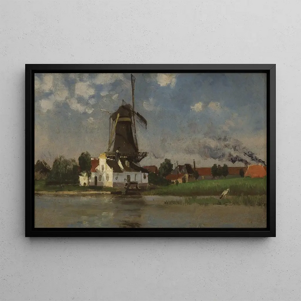 Dutch Pattern Painting - Carl Skånberg — framed artwork on a wall