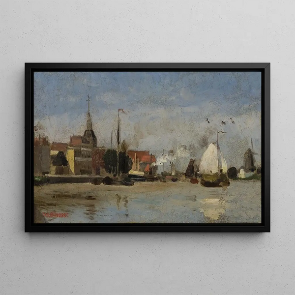 Dutch maritime painting - Carl Skånberg — framed artwork on a wall