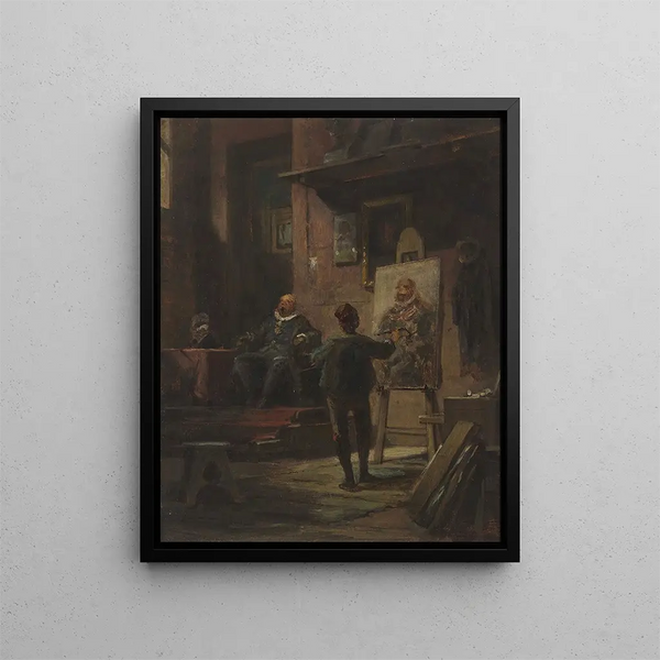 The Painter - Carl Spitzweg — framed artwork on a wall