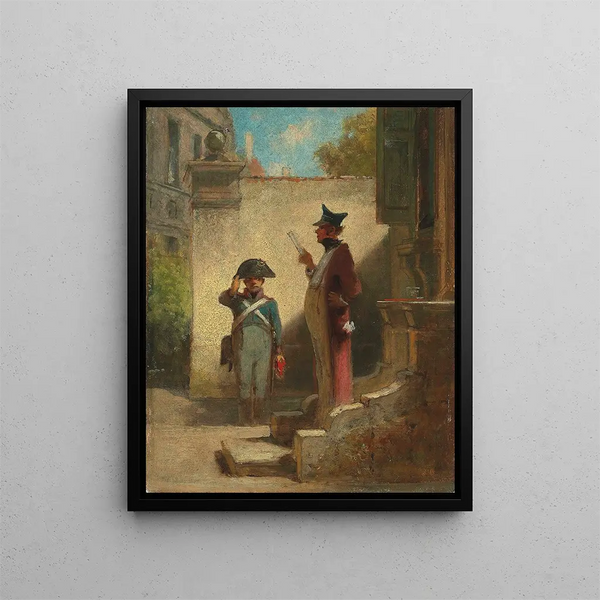 The Commander - Carl Spitzweg — framed artwork on a wall