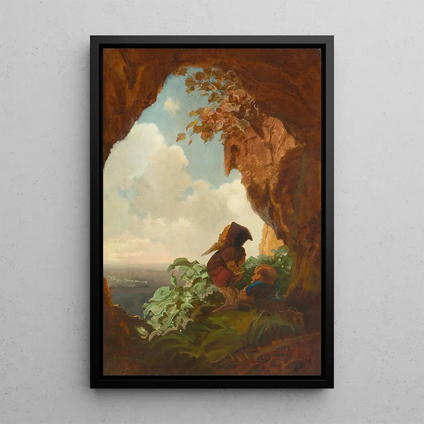 The First Railway - Carl Spitzweg — framed artwork on a wall