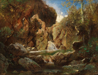 Rock Pools with Rapid Waters - Carl Spitzweg — artwork view