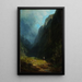 In the high alpine valley, landscape with Mount Wendelstein - Carl Spitzweg — framed artwork on a wall