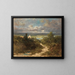 Landscape with River - Carl Spitzweg — framed artwork on a wall